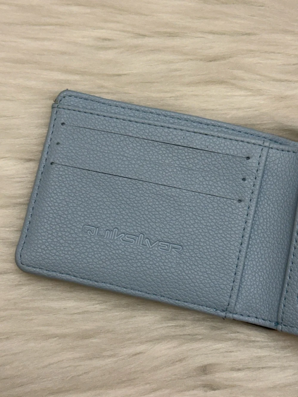 QUIKSILVER - BROWN BLUE FAUX LEATHER BIFOLD WALLET